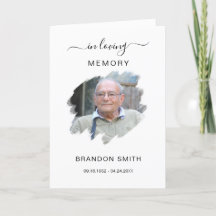 お葬式の死亡告知者と写真サンキューカード