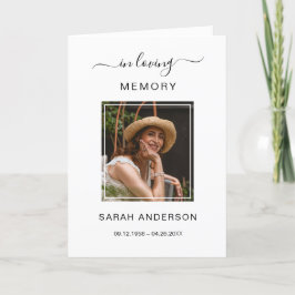 お葬式の死亡告知者と写真サンキューカード サンキューカード