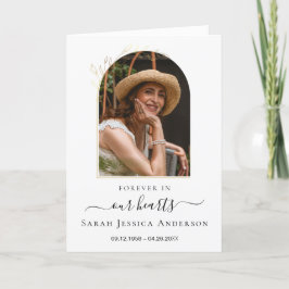 お葬式の死亡告知者と写真サンキューカード サンキューカード