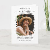 お葬式の死亡告知者と写真サンキューカード サンキューカード (正面)