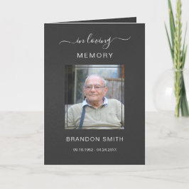 お葬式の死亡告知者と写真サンキューカード サンキューカード