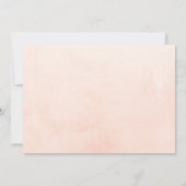 お葬式の水彩フローラピンクの写真ありがとう  サンキューカード (裏面)