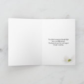 お葬式の花の庭のドアありがとう カード (内部)