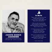 お葬式は白い鳩祈りの言葉/詩カード (正面&裏面)