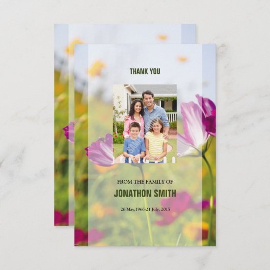 お葬式サンキューフォトカード サンキューカード (正面/裏面)