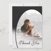 お葬式パーソナルフォトエレガントシンプルありがとう サンキューカード (正面)