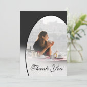 お葬式パーソナルフォトエレガントシンプルありがとう サンキューカード (スタンド正面)