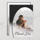 お葬式パーソナルフォトエレガントシンプルありがとう サンキューカード (正面/裏面)