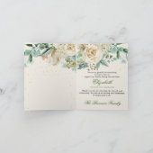 お葬式フォトエレガントバラの葉 招待状 (内部)