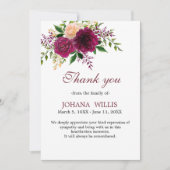 お葬式フローラパープルメモリアルカード 招待状 (正面)