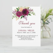 お葬式フローラパープルメモリアルカード 招待状 (スタンド正面)