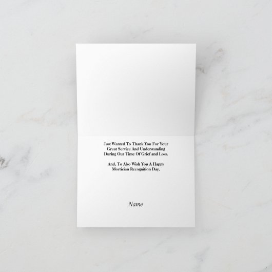 お葬式ホームグリーティングカードをありがとう カード (内部)