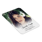 お葬式モダン写真悔やみや弔慰悲しい損失ありがとう マグネット (右側)