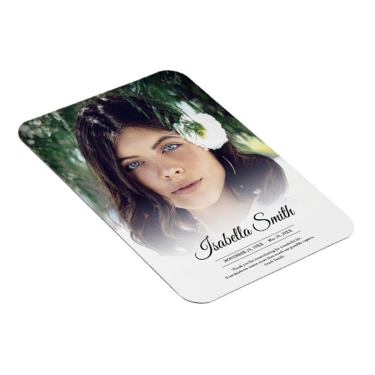 お葬式モダン写真悔やみや弔慰悲しい損失ありがとう マグネット (右側)