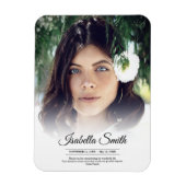 お葬式モダン写真悔やみや弔慰悲しい損失ありがとう マグネット (縦)