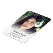 お葬式モダン写真悔やみや弔慰悲しい損失ありがとう マグネット (左側)