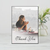 お葬式個人写真シンプルエレガントありがとう サンキューカード (スタンド正面)