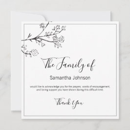 お葬式感謝のお店と蝶の写真1枚 サンキューカード