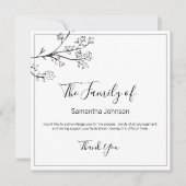 お葬式感謝のお店と蝶の写真1枚 サンキューカード (正面)