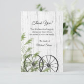 お葬式用カード-ワゴン車 サンキューカード (スタンド正面)