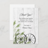 お葬式用カード-ワゴン車 サンキューカード (正面/裏面)