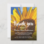 お葬式 |ひまわり鮮やか花 サンキューカード (正面)