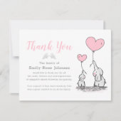 お葬式 |ピンクチャイルドの死別 サンキューカード (正面)