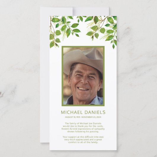 お葬式 |メモリアル写真 カード (正面)