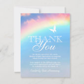 お葬式 |レインボーバタフライ サンキューカード (正面)