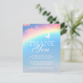 お葬式 |レインボーバタフライ サンキューカード (スタンド正面)