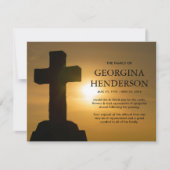 お葬式 |宗教上の聖十字架 サンキューカード (正面)