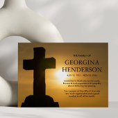 お葬式 |宗教上の聖十字架 サンキューカード