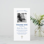 お葬式 | 悔やみや弔慰青の写真 サンキューカード (スタンド正面)