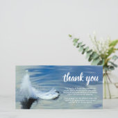 お葬式 | 死別ホワイトフェザー カード (スタンド正面)