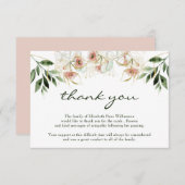 お葬式 |死別|ユーカリ サンキューカード (正面/裏面)