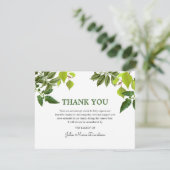 お葬式 |緑葉 サンキューカード (スタンド正面)