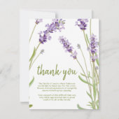 お葬式 |荷造りラベンダー サンキューカード (正面)