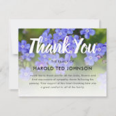 お葬式 | Blue 忘れ-Me-Not Memorial サンキューカード (正面)