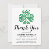 お葬式 | Celtic Shamrock サンキューカード (正面)