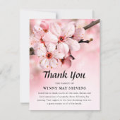 お葬式 | Pink Blossom Memorial サンキューカード (正面)