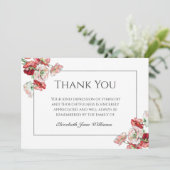 お葬式Thank You Noteカード |ポピーの水彩 サンキューカード (スタンド正面)