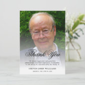 お葬式Thank You Note悲しい写真 |忌引 サンキューカード (スタンド正面)