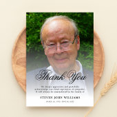 お葬式Thank You Note悲しい写真 |忌引 サンキューカード