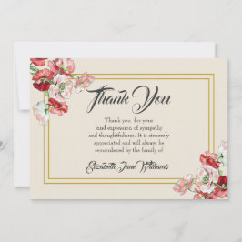 お葬式Thank You Note Card | Poppies サンキューカード