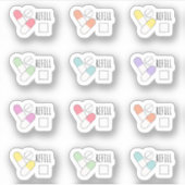 お薬補充リマインダー 医療用ピルトラッカー プランナー シール (正面)