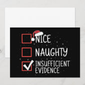 お行儀がいい おてんば 証拠不十分 クリスマス 面白い 招待状 (正面/裏面)