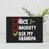 お行儀がいい お行儀が悪い おじいちゃんに聞いて クリスマスプレゼント リスト 家族 招待状 (スタンド正面)