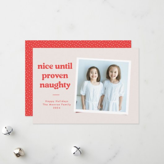 お行儀が良いからお行儀が悪いへの フォトカード - 赤 シーズンカード (正面/裏面インサイチュ)