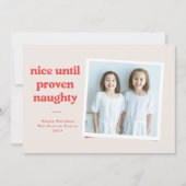 お行儀が良いからお行儀が悪いへの フォトカード - 赤 シーズンカード (正面)