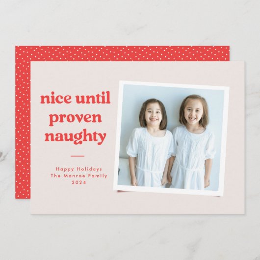 お行儀が良いから悪いへのフォトカード - 赤 シーズンカード (正面/裏面)